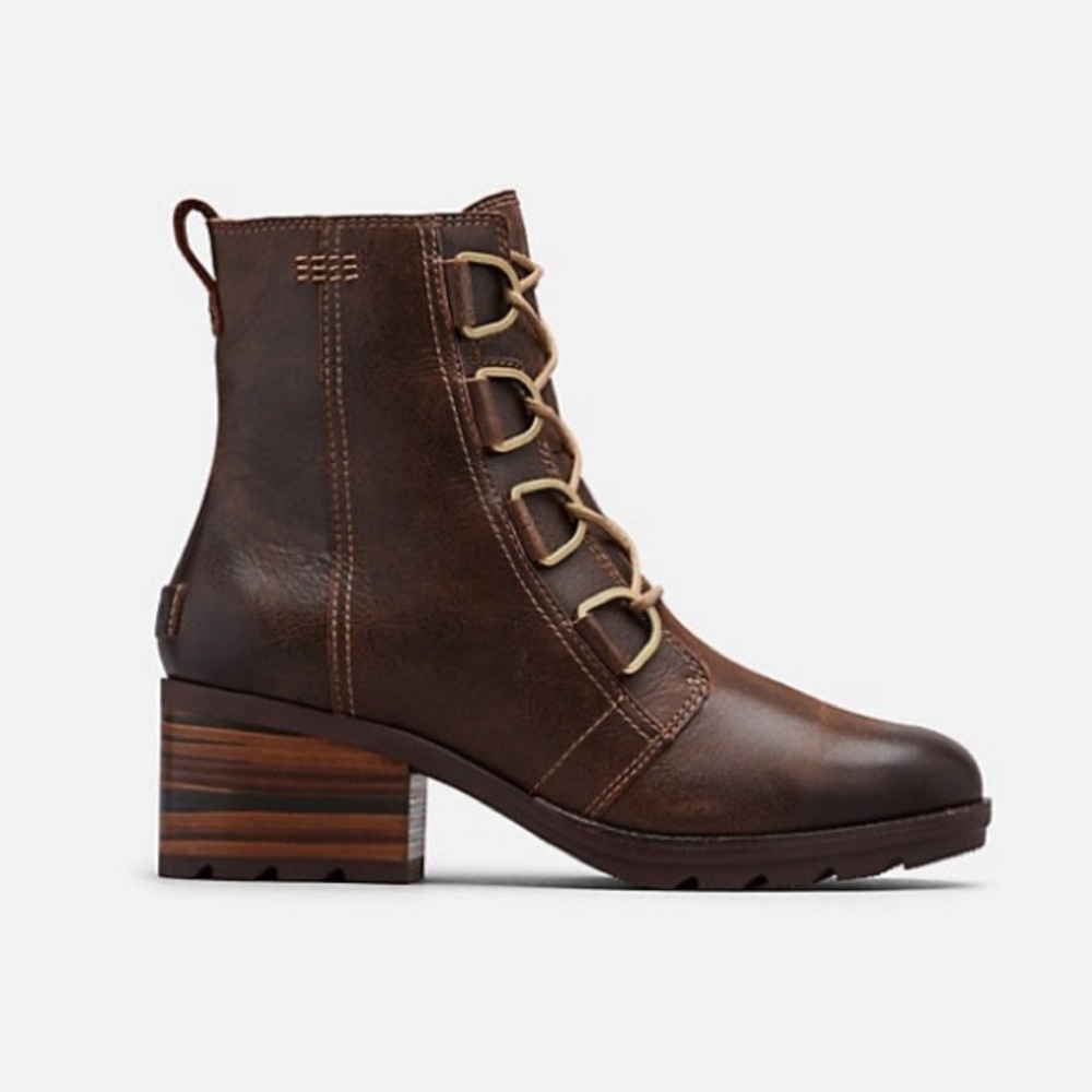 New Sorel Cate Lace Booties in Burro